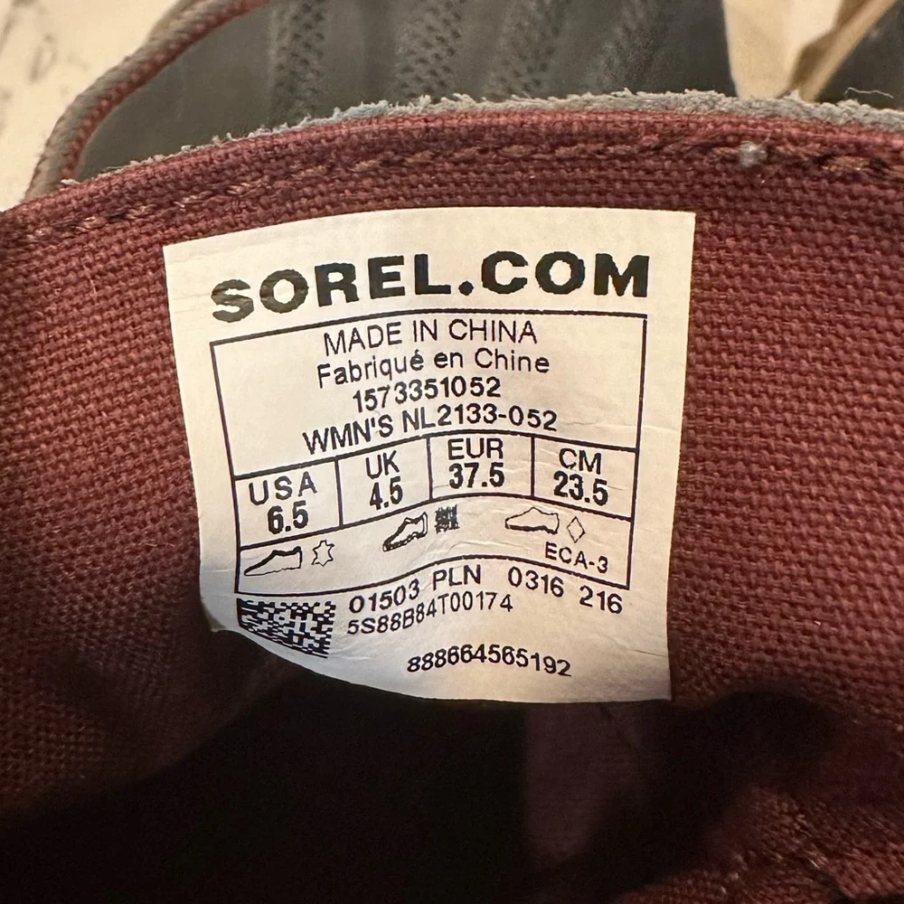 Sorel NEW!! Out N About Grey Leather Rain/Winter Boots, 6.5, NWOT - Picture 6 of 8